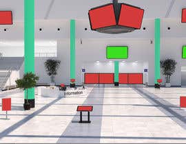#24 für Make this lobby mockup a fully layered PSD with ability to change images on screens, signs, and columns. von SaryNass