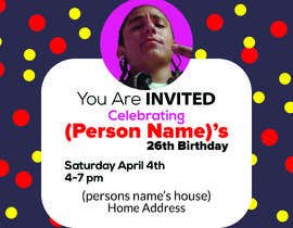 #31 para I need a picture for a birthday invitation por amanullahshah32