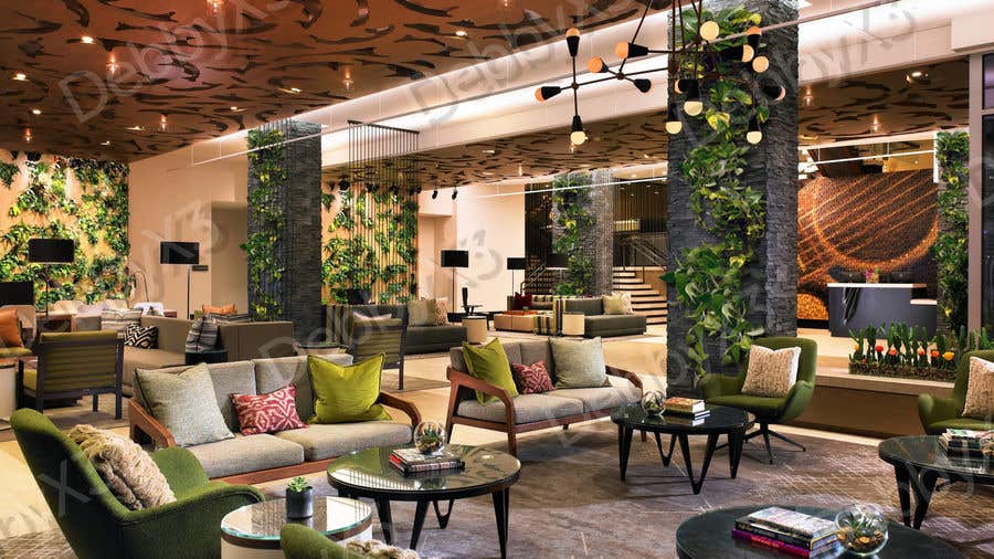 Proposition n°9 du concours                                                 Add Plants to 2 Hotel Lobbies
                                            