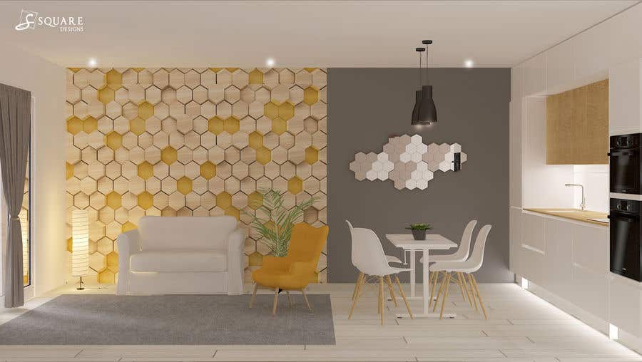 Tävlingsbidrag #8 för                                                 Lighting design, CAD renders & interior design around existing furniture + propose new
                                            
