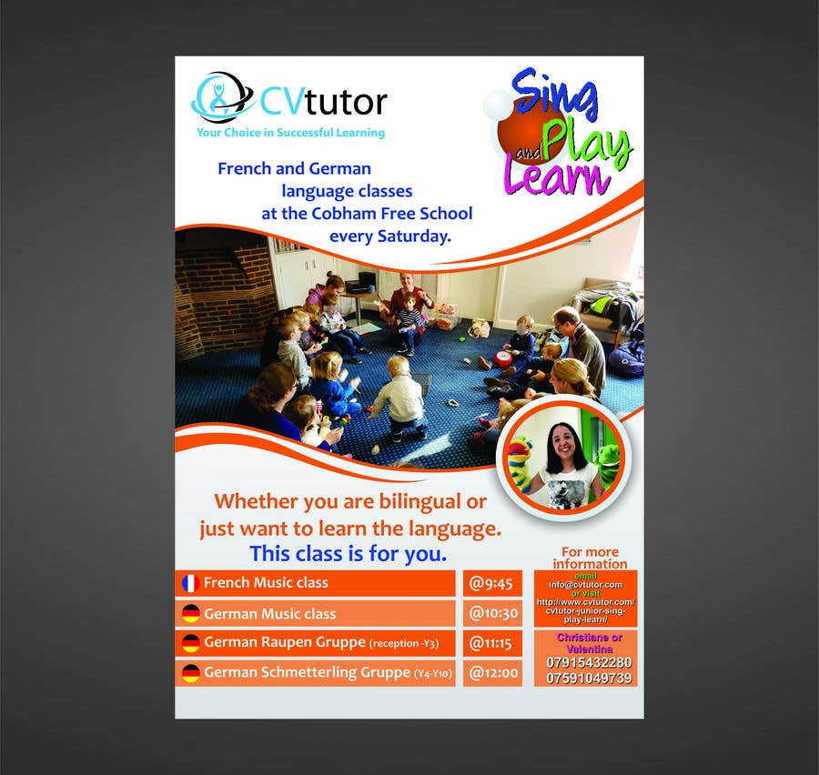 Natečajni vnos #27 za                                                 Design a flyer for Childrens language classes
                                            