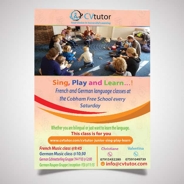 ผลงานการประกวด #24 สำหรับ                                                 Design a flyer for Childrens language classes
                                            