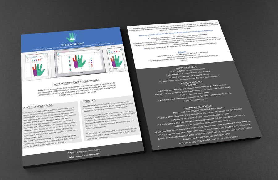 Kilpailutyö #40 kilpailussa                                                 Graphic design - develop a media kit/flyer
                                            