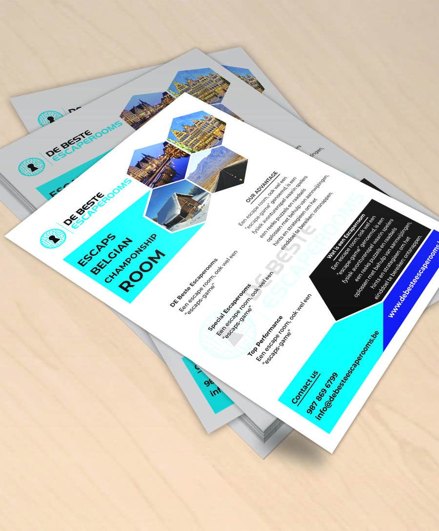 Contest Entry #42 for                                                 Design A6 flyer for an escape room review website
                                            