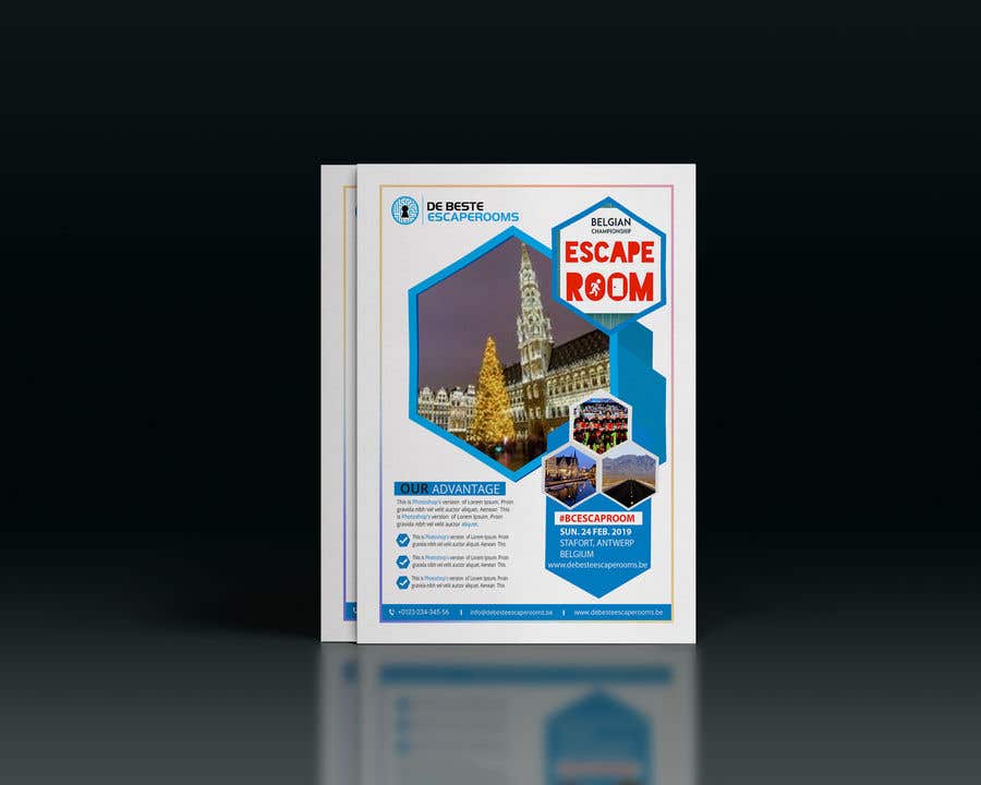 Participación en el concurso Nro.54 para                                                 Design A6 flyer for an escape room review website
                                            