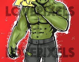 #5 for Pichu ( pokemon ) sitting on the Hulk&#039;s shoulder. af LovePixels