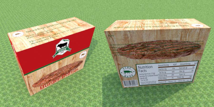 Participación en el concurso Nro.9 para                                                 Design a meat pattie box
                                            