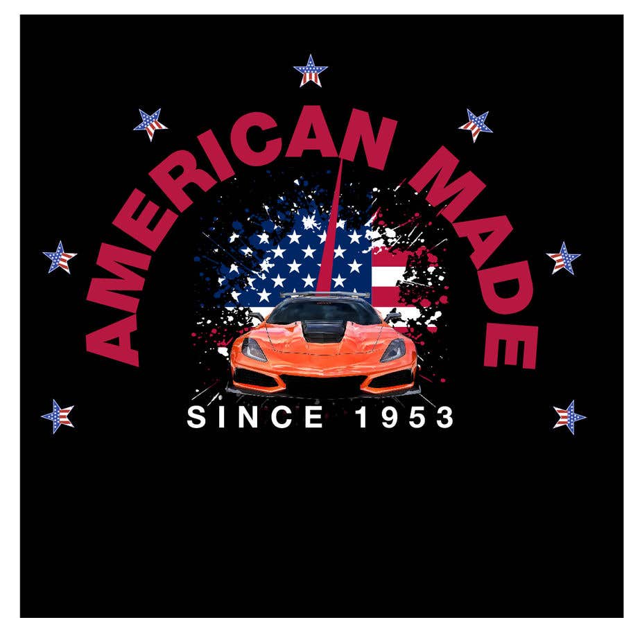 Kilpailutyö #50 kilpailussa                                                 Corvette American Made Tee Shirt
                                            