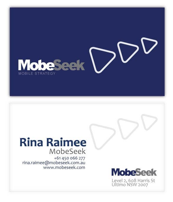 Participación en el concurso Nro.38 para                                                 Business Card Design for MobeSeek
                                            