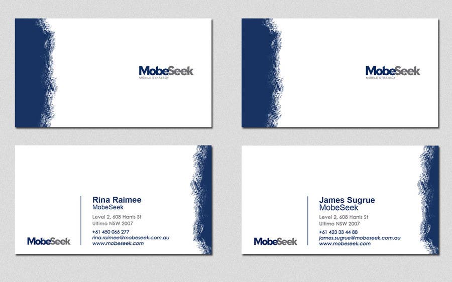 Tävlingsbidrag #93 för                                                 Business Card Design for MobeSeek
                                            