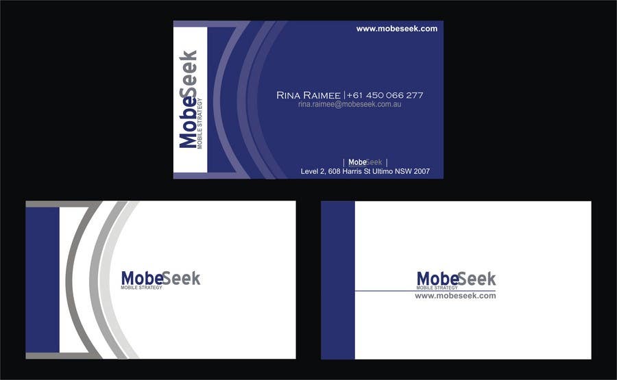 Participación en el concurso Nro.99 para                                                 Business Card Design for MobeSeek
                                            