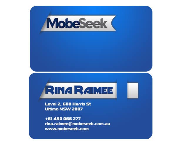 Konkurransebidrag #133 i                                                 Business Card Design for MobeSeek
                                            