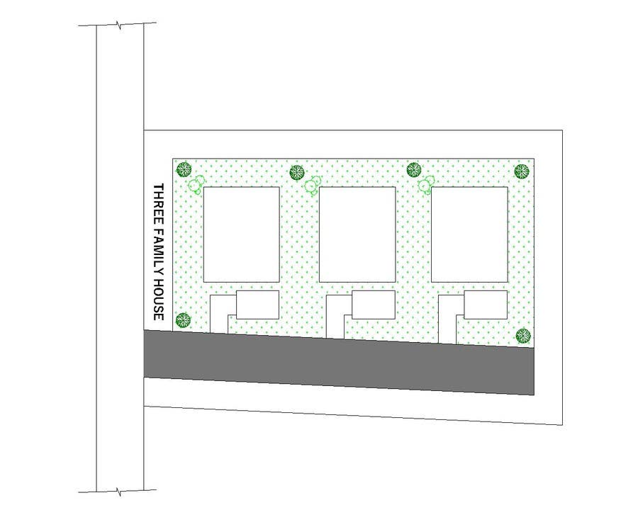 Proposition n°15 du concours                                                 Design a layout for a semidetached house and a tree-family-house
                                            