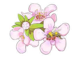 #18 para Graphic Illustration of Manuka Flower With a Honey Bee on it de zaphiere