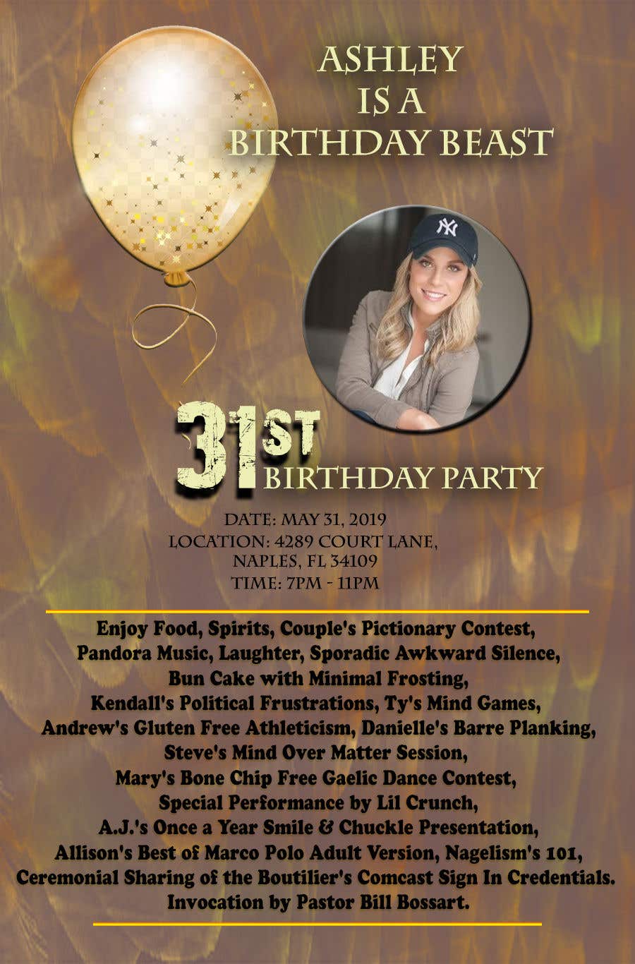 Konkurrenceindlæg #40 for                                                 Ashley is a Birthday Beast 31st Birthday Party Flyer
                                            