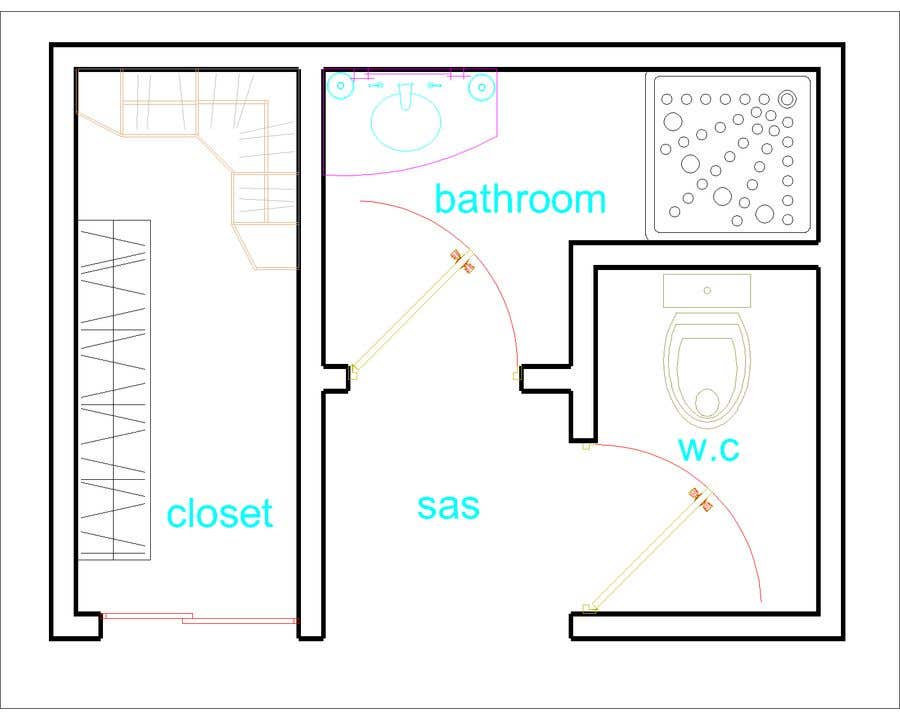 Konkurrenceindlæg #49 for                                                 Design a bathroom Layout/ rendering
                                            