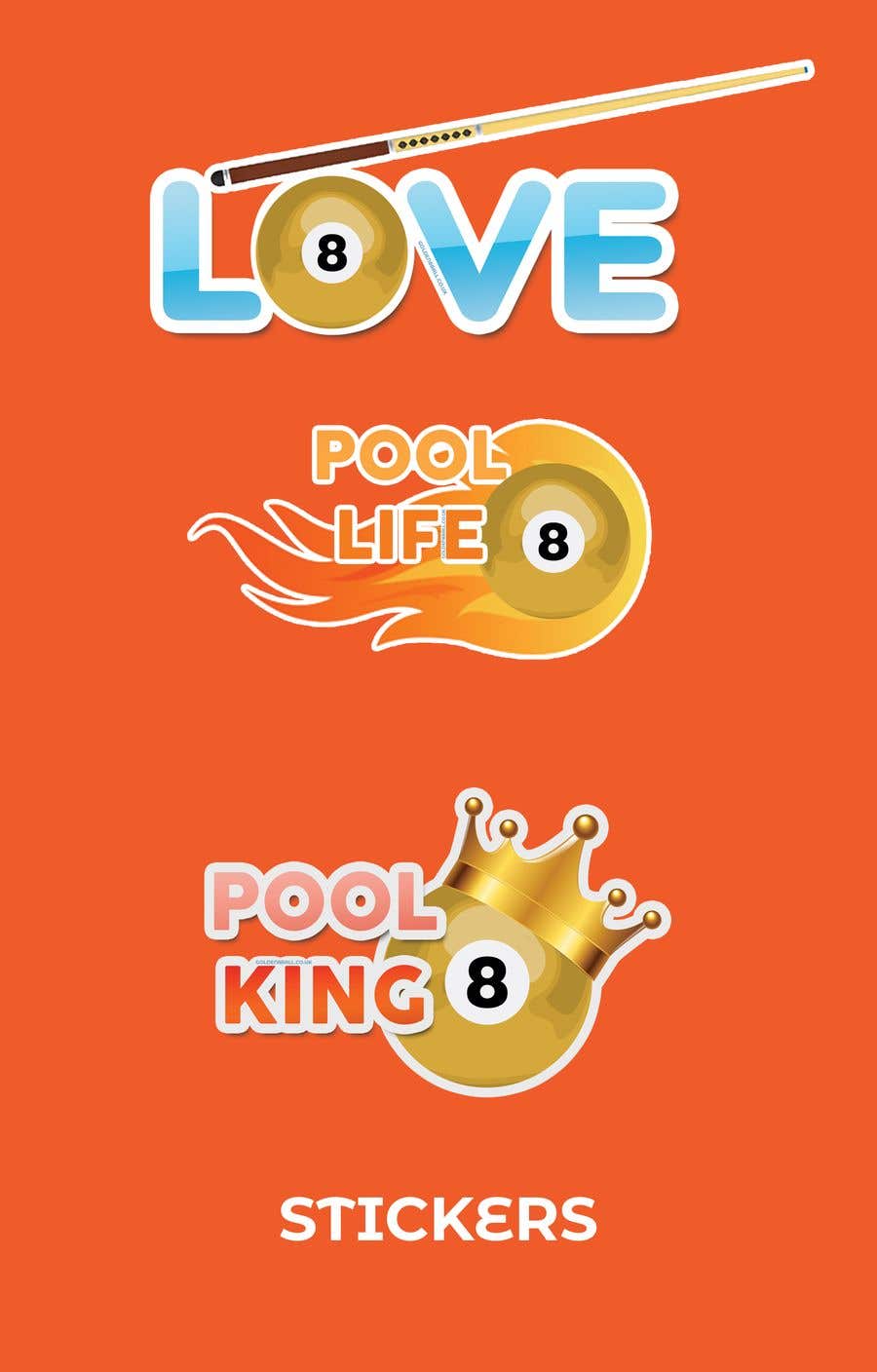 Bài tham dự cuộc thi #17 cho                                                 Create Player 'Cue Case Stickers' for Golden 8 Ball - Pool Eight Ball Tournament
                                            