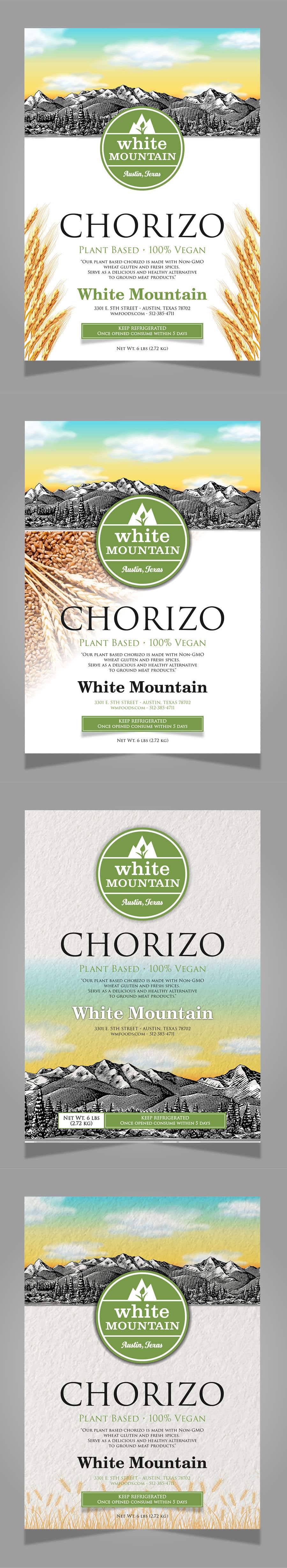 Inscrição nº 87 do Concurso para                                                 3"x4" Vertical Food Product Label for White Mountain Foods
                                            