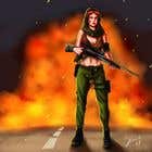 #8 cho Female soldier character illustration with background bởi jasongcorre