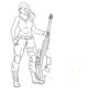 Illustrator Bài thi #19 cho Female soldier character illustration with background