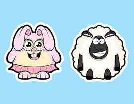 nº 27 pour 3 cartoon animals simple clip art style, big sweet eyes for kids stickers par peshan 