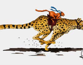 #142 for Creative Art: A Cat Riding a Big Wild Cat Like a Horse (with Saddle) by chie77