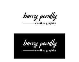 #18 untuk I need a signature logo, unique and hand drawn. My name: Barry Pendley Evmikna Graphics At the conclusion of this contest, all I need is the .ai file oleh alomgirbd001