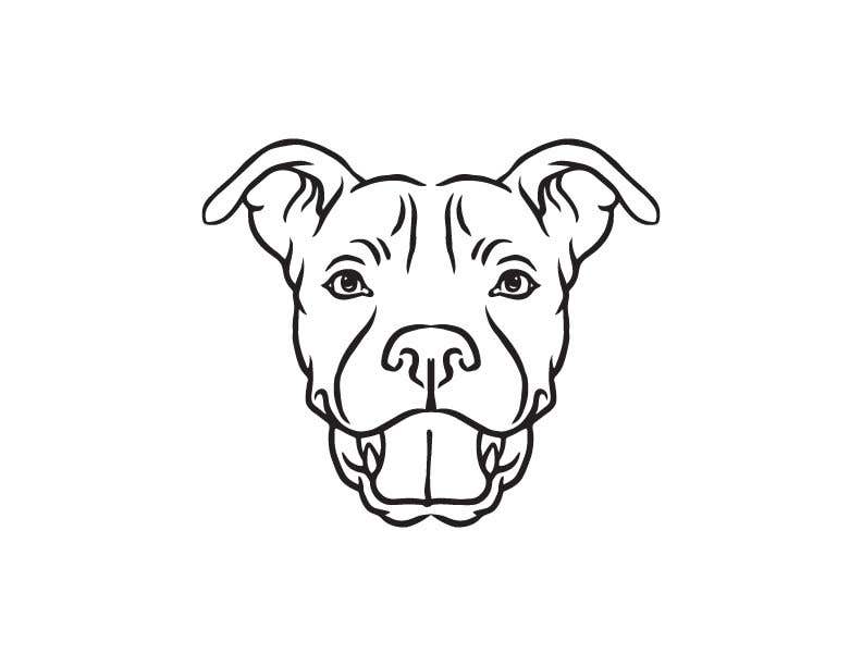 Penyertaan Peraduan #9 untuk                                                 Caricature of a dog's face in a vector image with black lines only
                                            