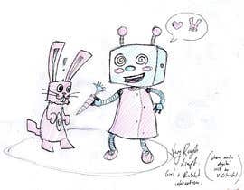 #72 untuk Create a cartoon character of Robot Girl with pet oleh Maxoverdrawn