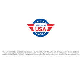 #35 untuk Design Transparent Sticker for &quot;Made in USA&quot; product oleh Tawsib