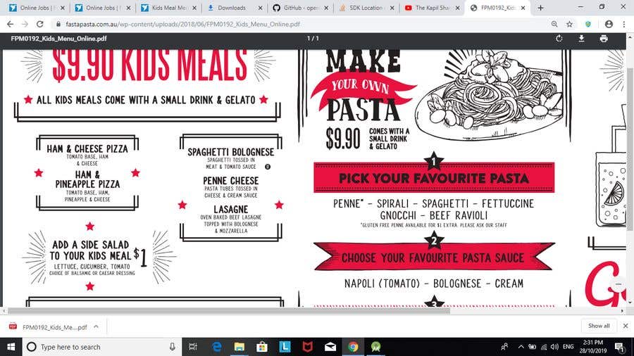 Penyertaan Peraduan #10 untuk                                                 Kids Meal Menu & Same design For Reg. Web page & same for Post for Social media
                                            