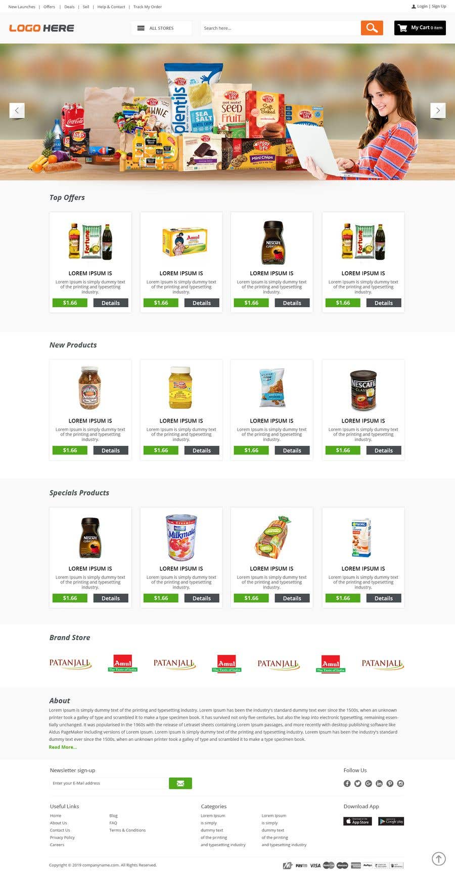 Kilpailutyö #72 kilpailussa                                                 Homepage Design for e-commerce platform
                                            
