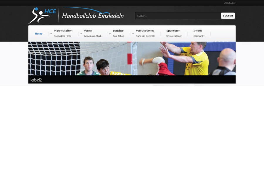 Tävlingsbidrag #14 för                                                 Logo integration into existing html template for a local sports club (handball)
                                            