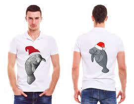 #23 for T-shirt design manatee with Christmas hat by AHMZABER11