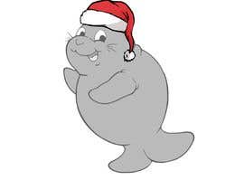 #3 for T-shirt design manatee with Christmas hat by BrettShep
