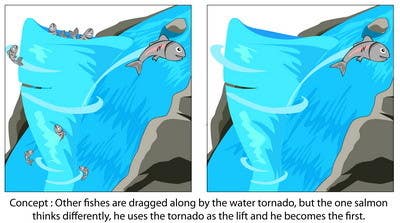 Bài tham dự cuộc thi #24 cho                                                 Cartoon for Salmon Swimming Upstream
                                            