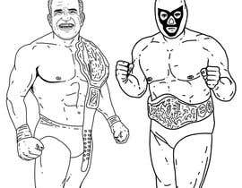 #13 per caricature drawing of two wrestlers and one with my friends face and the other with mask da rli5903e7bdaf196
