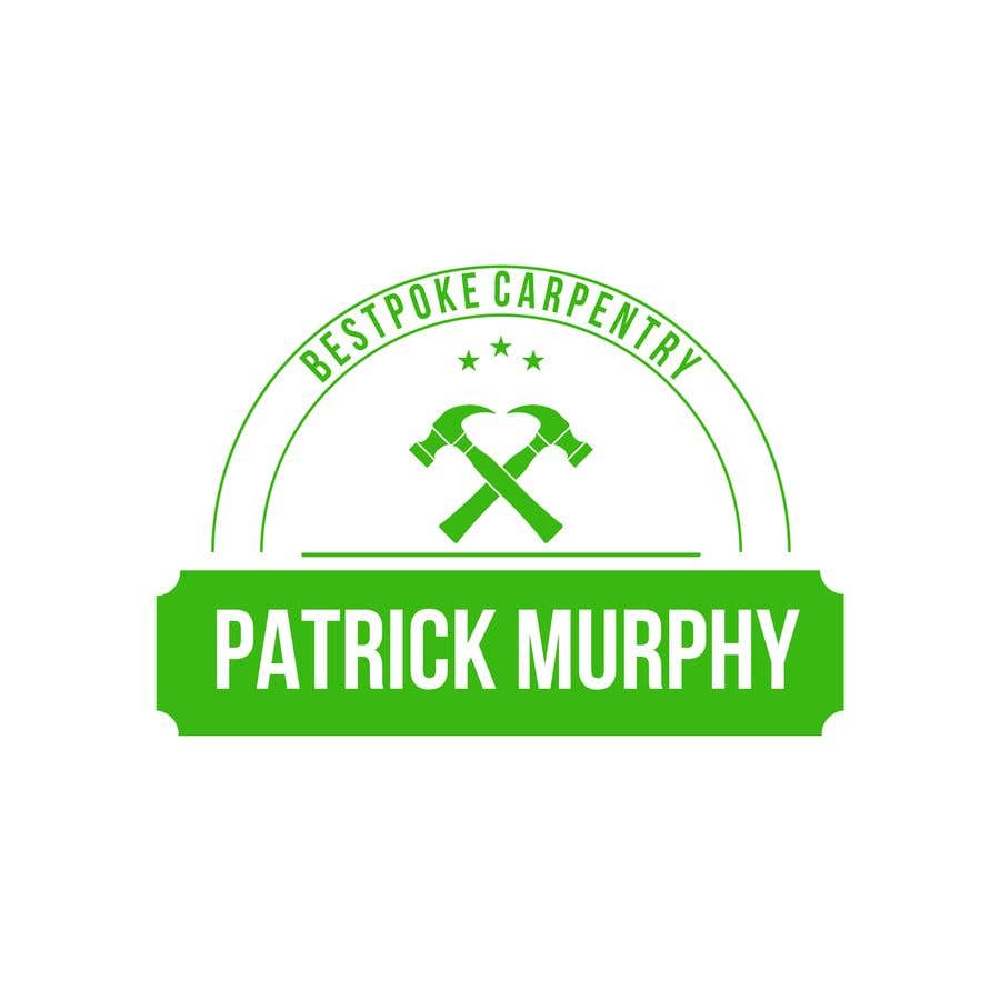 Zgłoszenie konkursowe o numerze #4 do konkursu o nazwie                                                 I need a logo designed for a carpenter. The company name is Patrick Murphy Bespoke Carpentry. I would like black font for the writing and sleek and corporate looking. Please include that green colour in the design somehow.
                                            