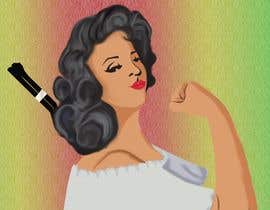 #40 for Logo Illustration Women in Dress Flexing muscle holding rifle by apnchem