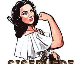 #28 for Logo Illustration Women in Dress Flexing muscle holding rifle by yuddin