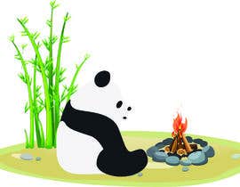 #16 for I need a logo of a panda holding a bamboo stick with fire in front that looks like hes grilling.. 
panda position should be similar to the attached photo 

panda should look a bit cartoon style by LimonKarmaker