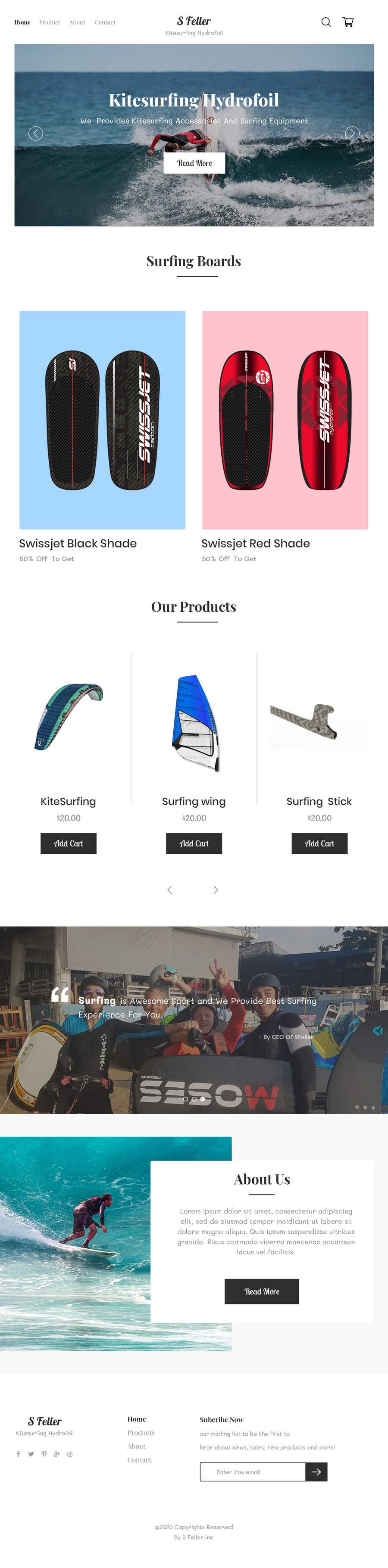 ผลงานการประกวด #57 สำหรับ                                                 Kitesurfing Hydrofoil Website Design and Online Sale
                                            