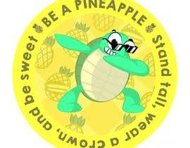 #30 para 3x3 circle pineapple and sea turtle sticker por malikhomeini