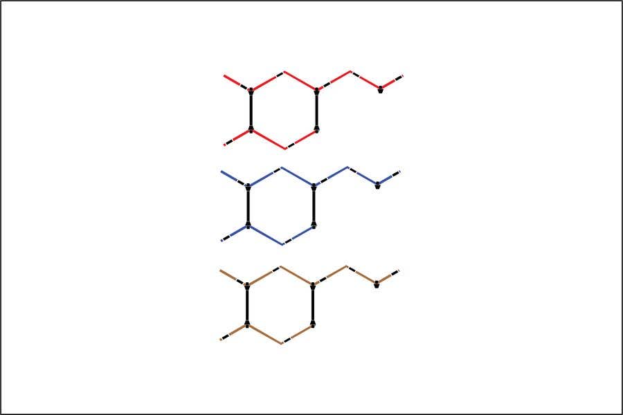 Participación en el concurso Nro.2 para                                                 I need the molecule dopamine made into jiujitsu belts. The different colored belts can be used in each segment, but I need the shape of the molecule to remain the same. Have fun with this! Thank you!
                                            