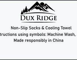 #1 cho Non-Slip Sock and Cooling Towel Stick on Label Design bởi jvmedia