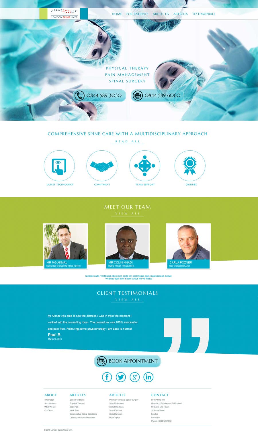 Contest Entry #3 for                                                 Design a Website Mockup for a Clinic
                                            