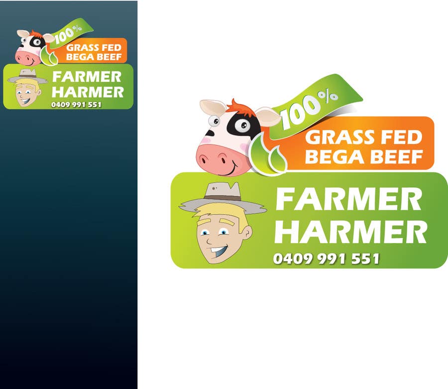 Contest Entry #20 for                                                 Logo Design for Farmer Harmer Grass Fed Beef
                                            