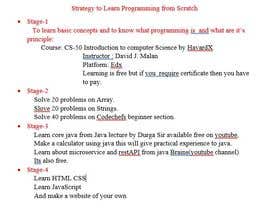 ankitsonu40님에 의한 Plan a strategy &quot;how to learn a software programming&quot;을(를) 위한 #11