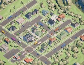 freemarkcasty91 tarafından Digital map of an imaginary town and surrounding countryside - for a visual novel/game için no 62
