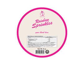 #2 untuk Design a 3&#039;&#039; circular label for our sprinkles line -RAINBOW SPRINKLES oleh Omal17